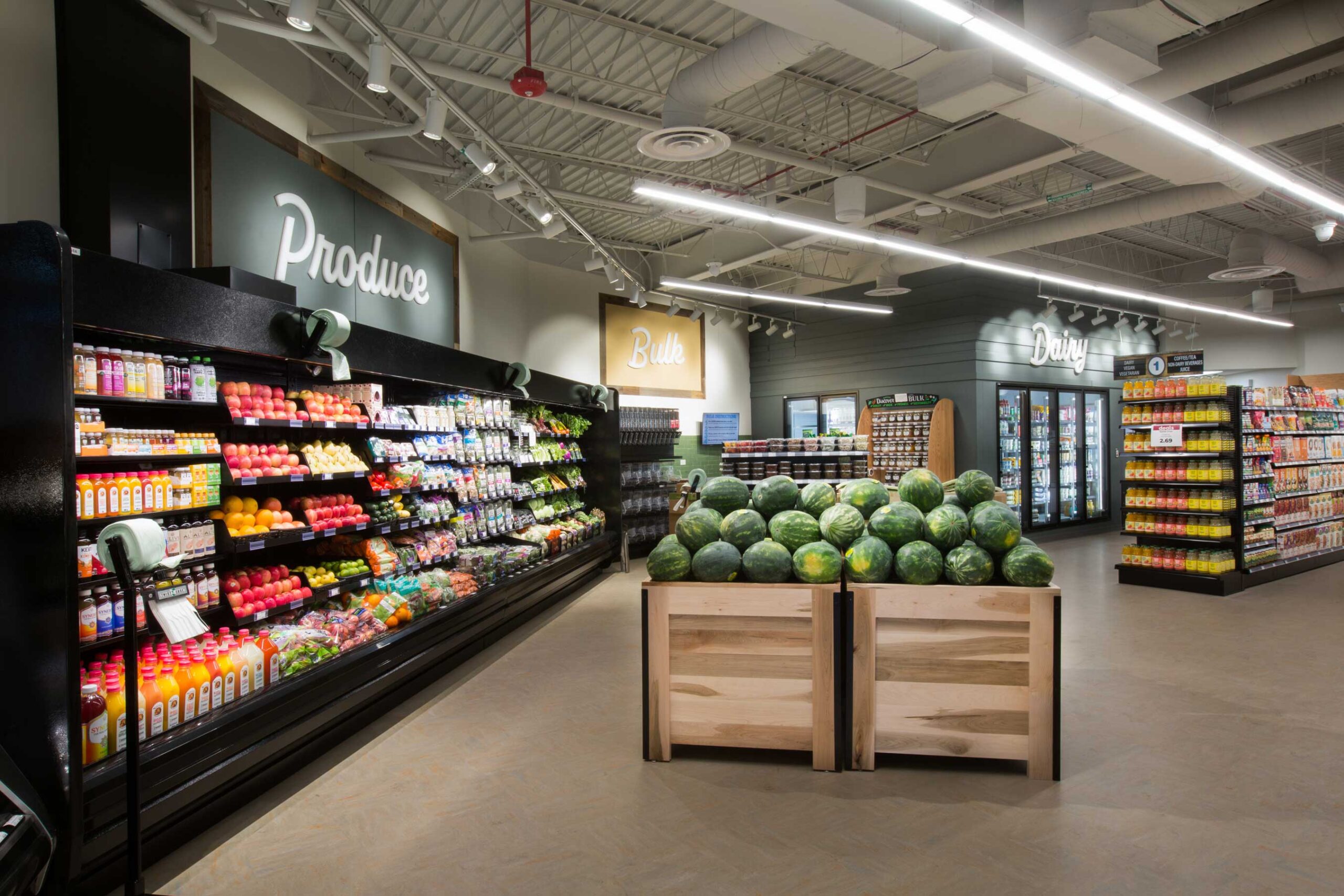 Prairie Food Co-Op interior – produce section.