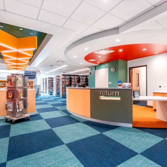 La Grange Park Public Library main circulation desk