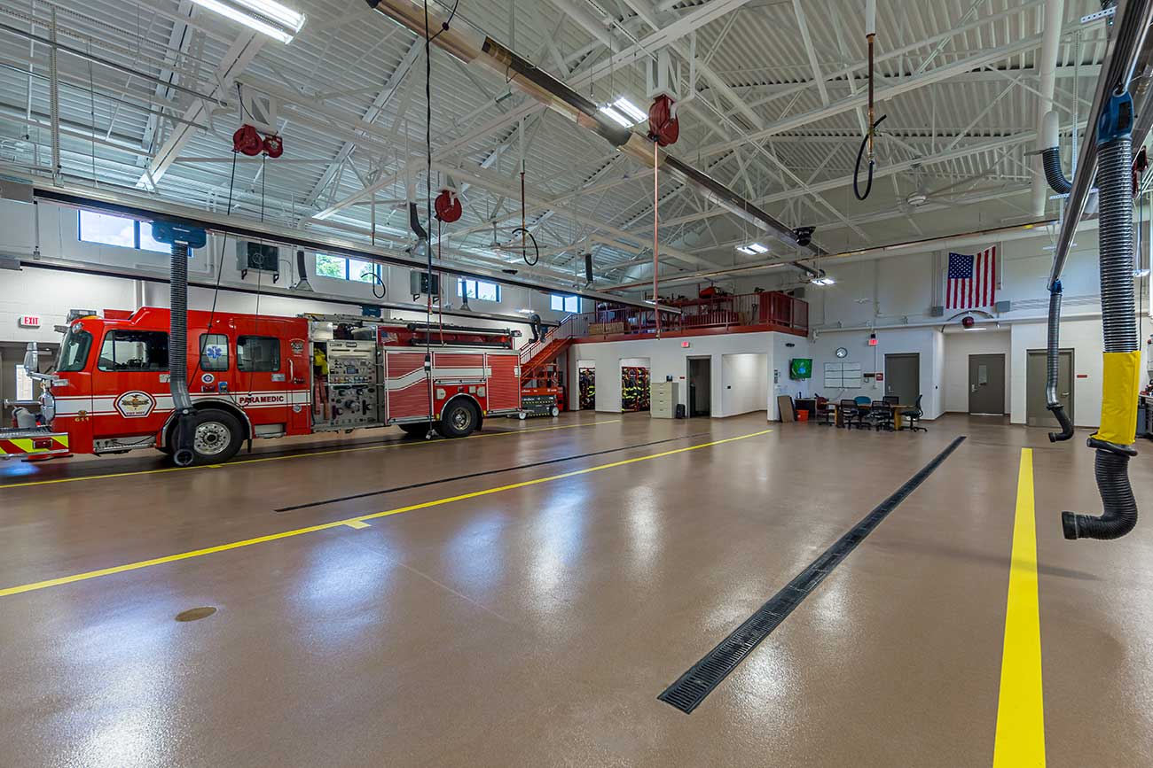 Wheeling 42 Fire Station interior elevation