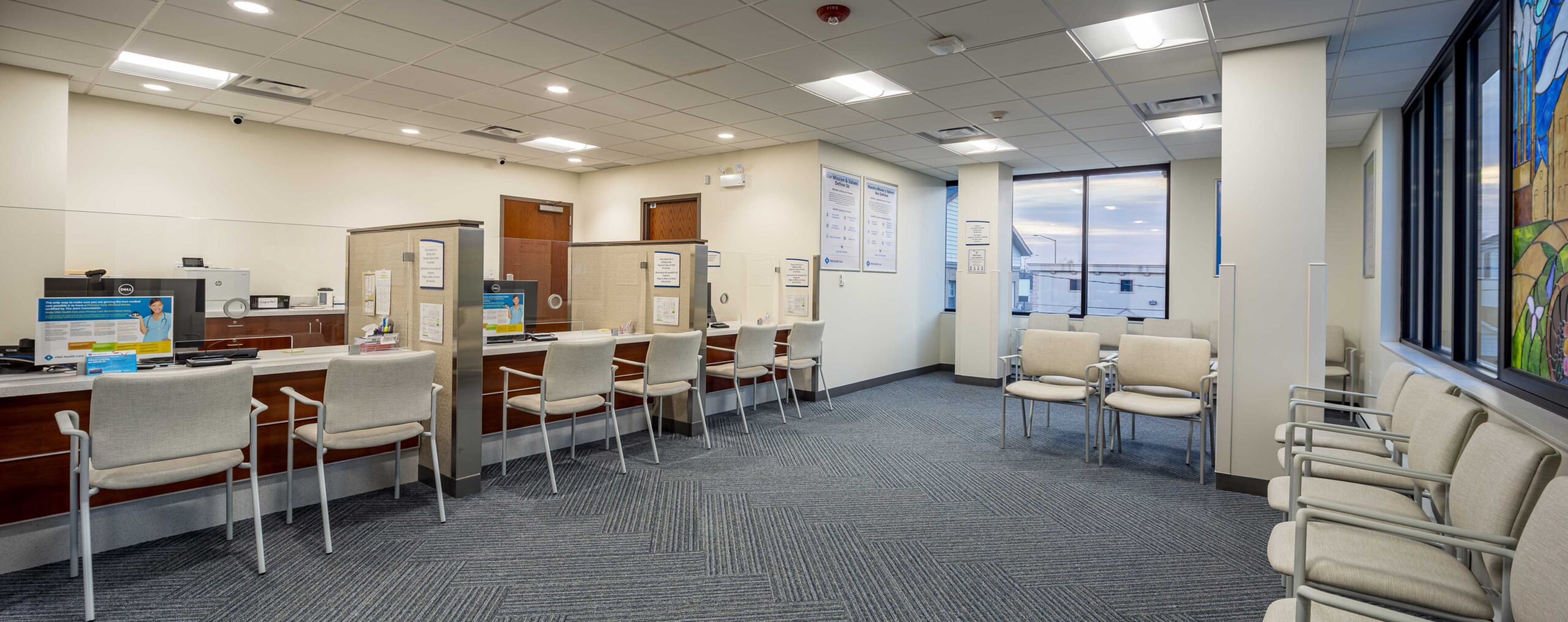 VNA Healthcare Villa Park patient intake area.