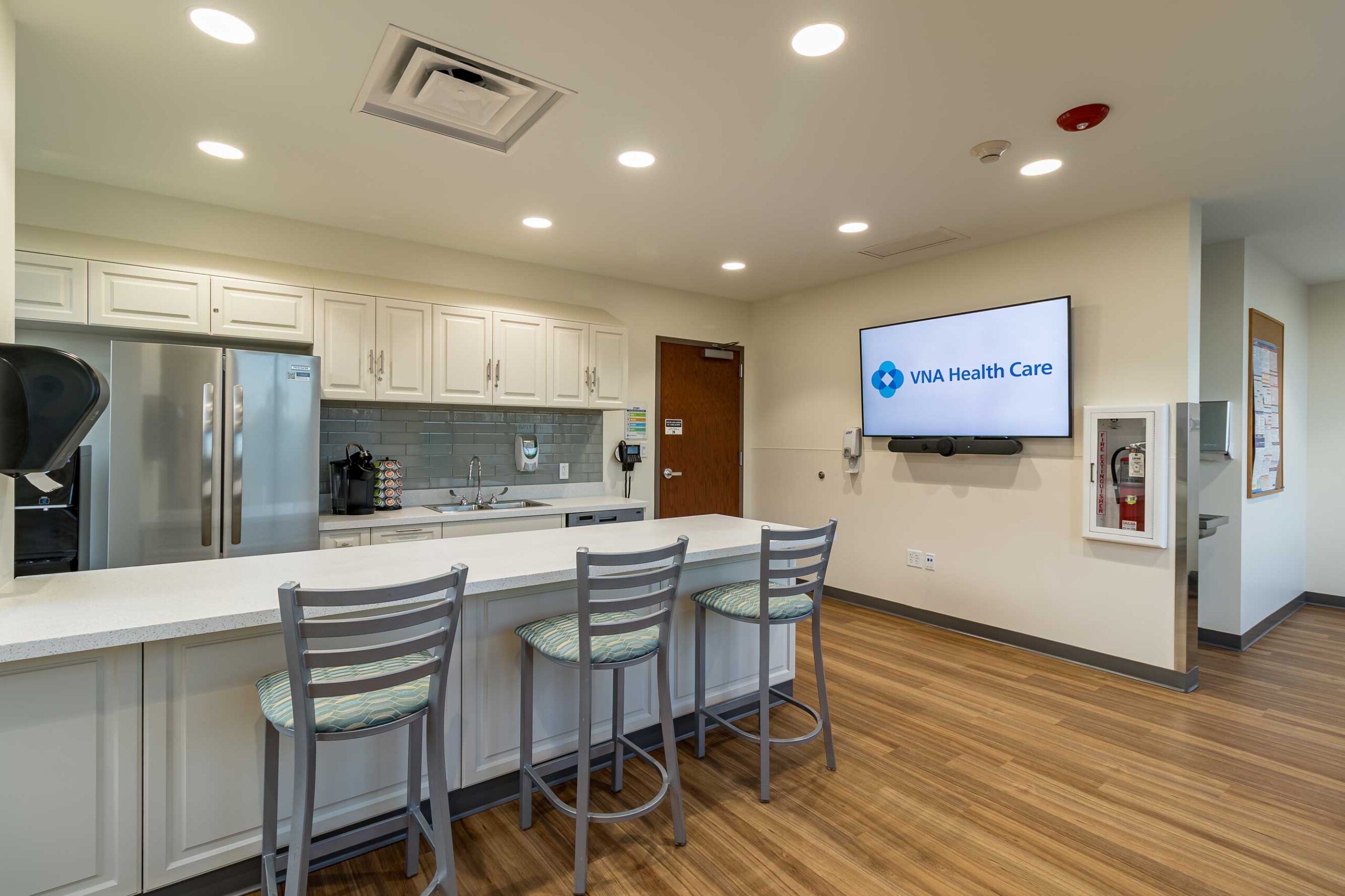 VNA Healthcare Villa Park employee breakroom.